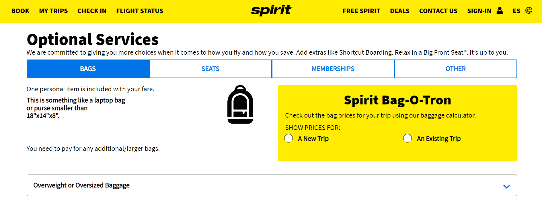 Spirit Airlines Baggage Policy, Fees & Allowance