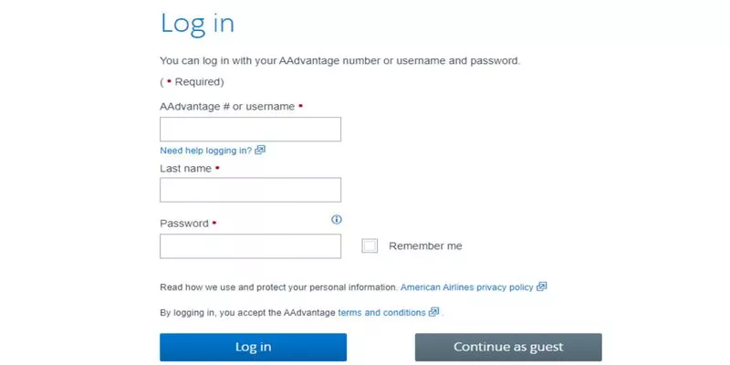 American Airlines Manage Booking