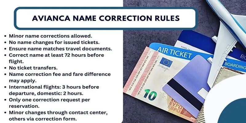 Rules For Avianca Name Correction