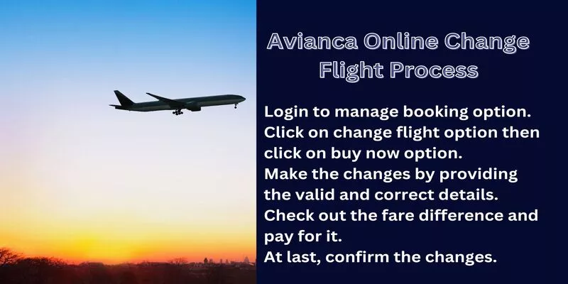 Avianca Change Flight Online Process
