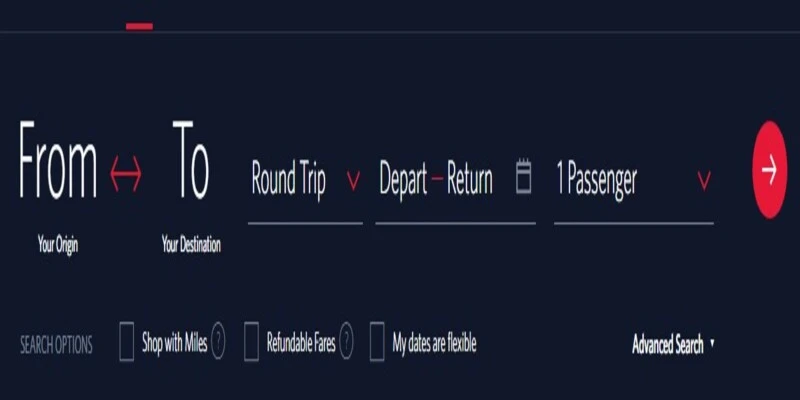 Delta Airlines First Class Booking Form