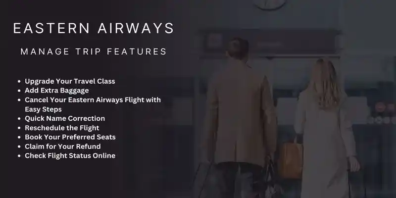 Eastern Airways Manage Booking features