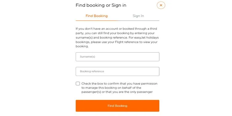 EasyJet Manage Booking Login Portal