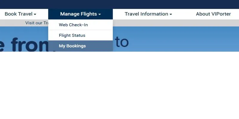 Porter Airlines Manage Booking