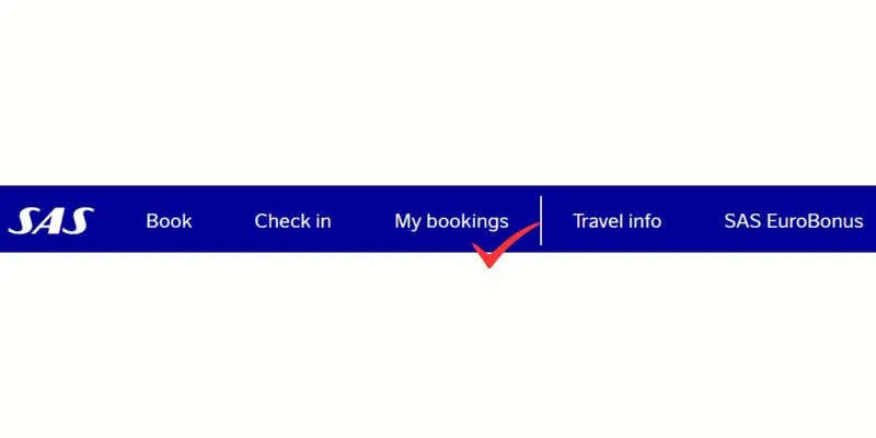 SAS Airlines Manage Booking