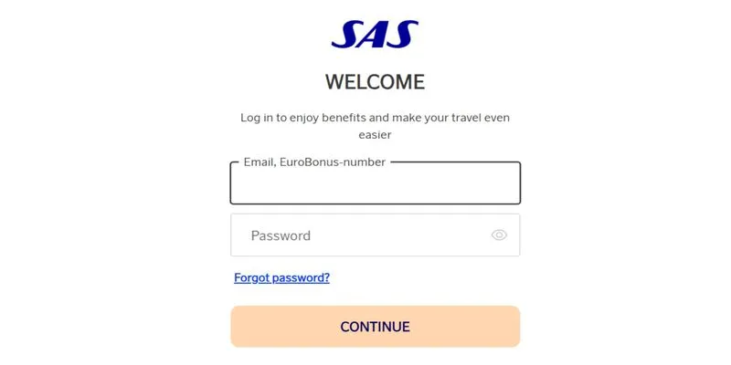 SAS Airlines Manage My Trip