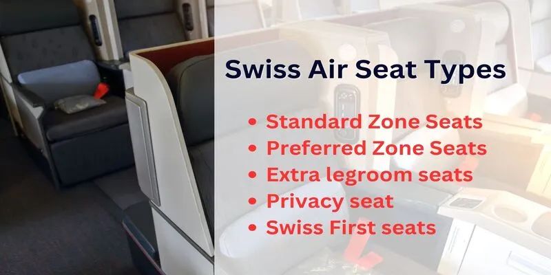 Swiss Air Seat Types