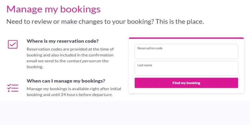 Swoop Airlines Manage Booking