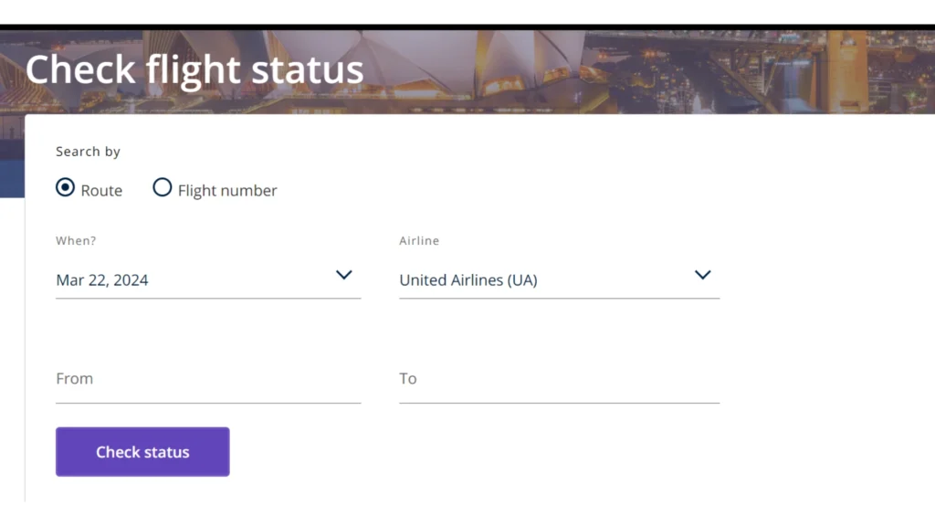 United Airlines Flight Status Checking Portal