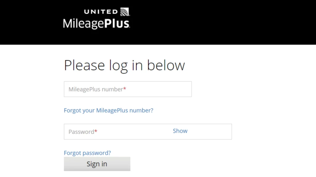 United Airlines Mileage Plus Login