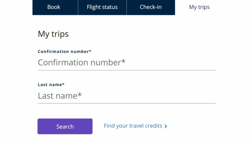 United Airlines My Trips