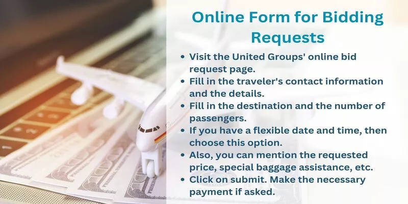 United Airlines Online Bidding Request Procedure