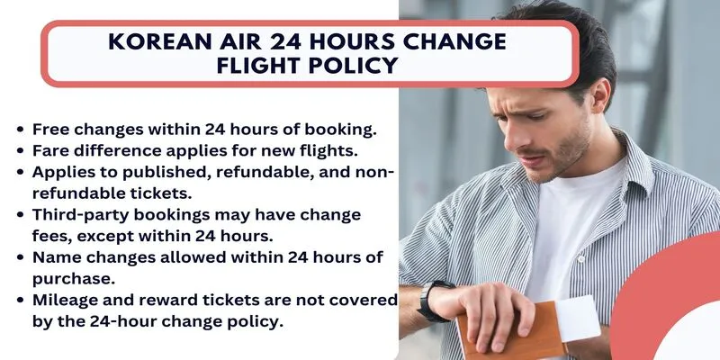 KOREAN AIR 24 Hours change flight policy